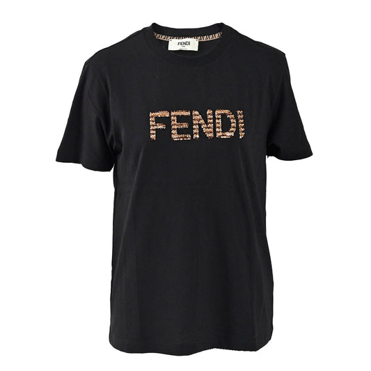 フェンディ FENDI Tシャツ AS8G FS7254 F0GME ブラック レディース 2024年秋冬新作 2024AWクリスマス ギフト プレゼント