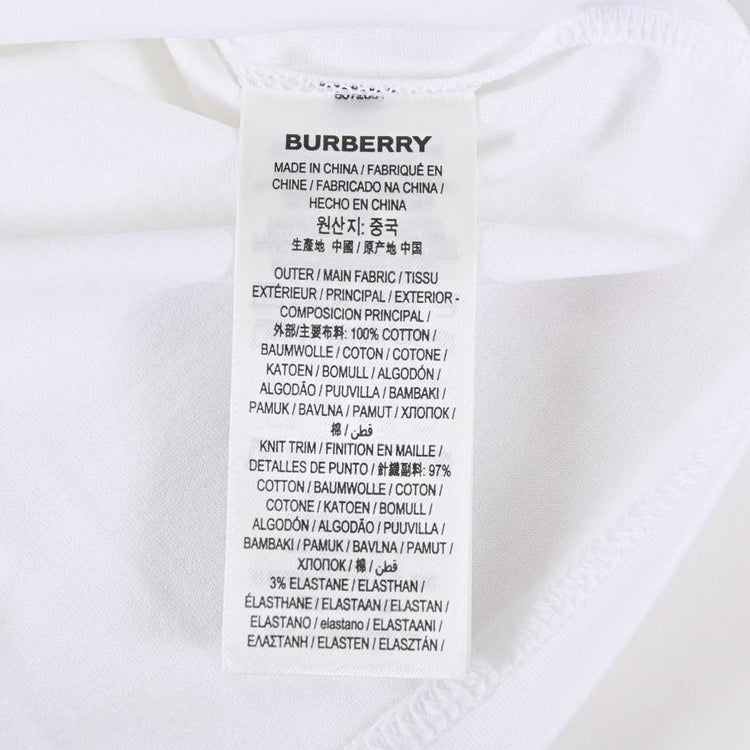 バーバリー BURBERRY Tシャツ 8072881 ホワイト 2024SS レディース