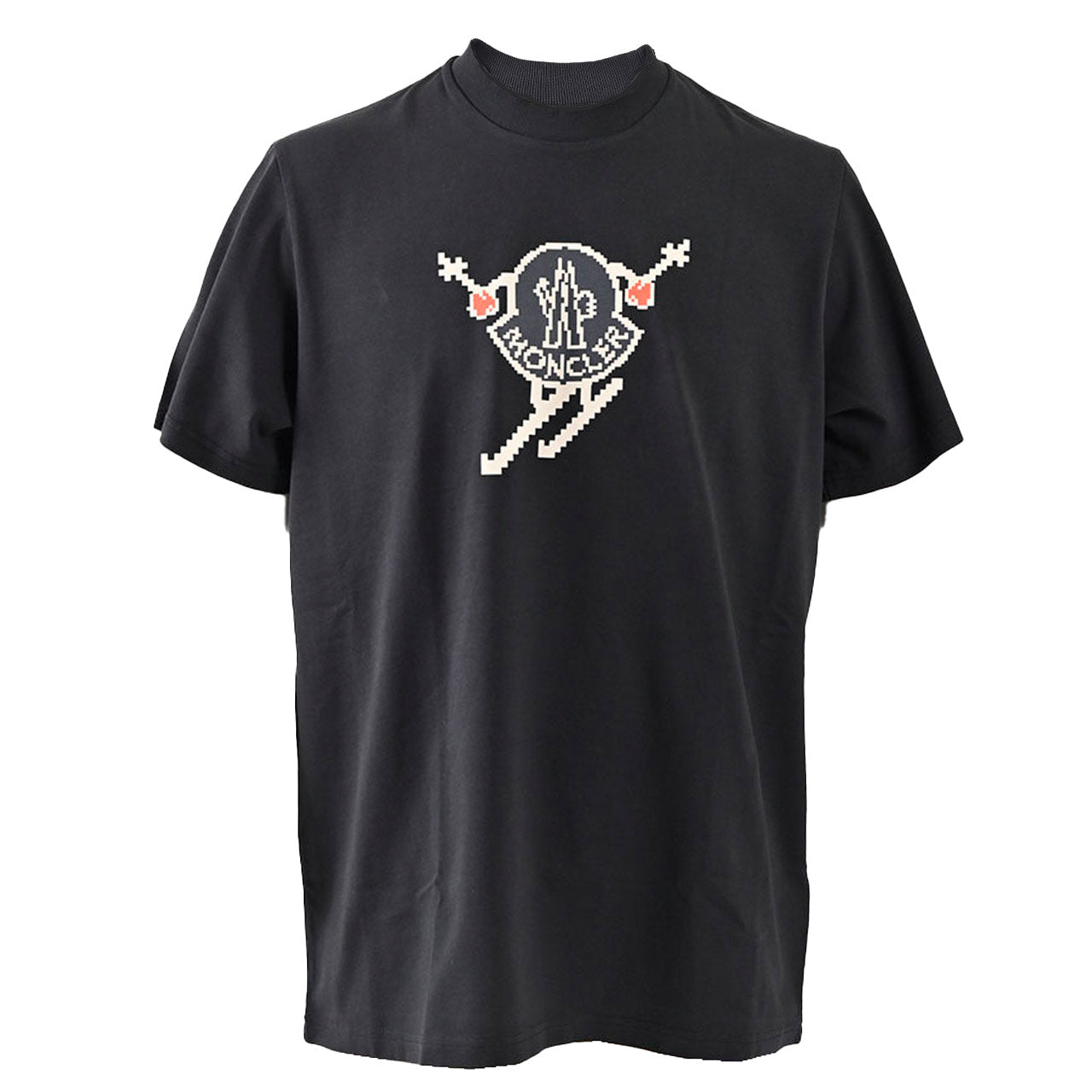 モンクレール MONCLER Tシャツ 8C0001083927 998 ブラック メンズ 2024年秋冬新作 2024AW 【ラスト1点 Ｌサイズ】  ギフト プレゼント