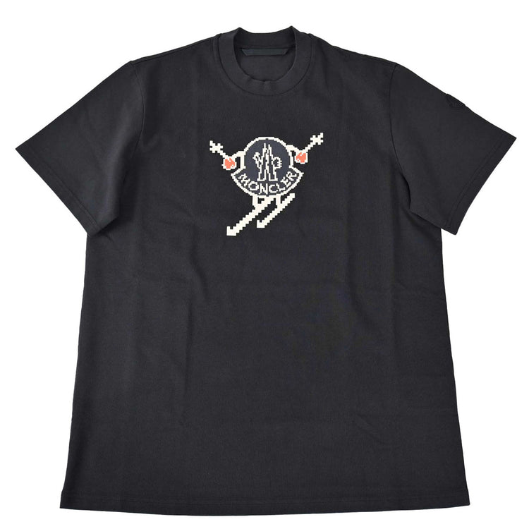 モンクレール MONCLER Tシャツ 8C0001083927 998 ブラック メンズ 2024年秋冬新作 2024AW