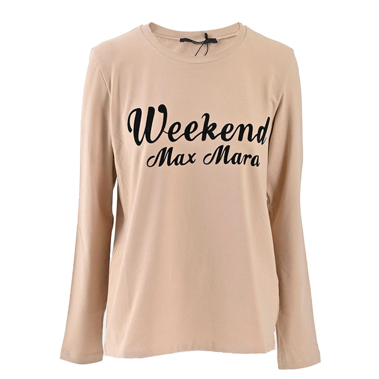 ウィークエンド マックスマーラ WEEKEND MAXMARA クルーネック長袖Ｔシャツ 5946022600 QUINOA 006 ベージュ 2024AW レディース