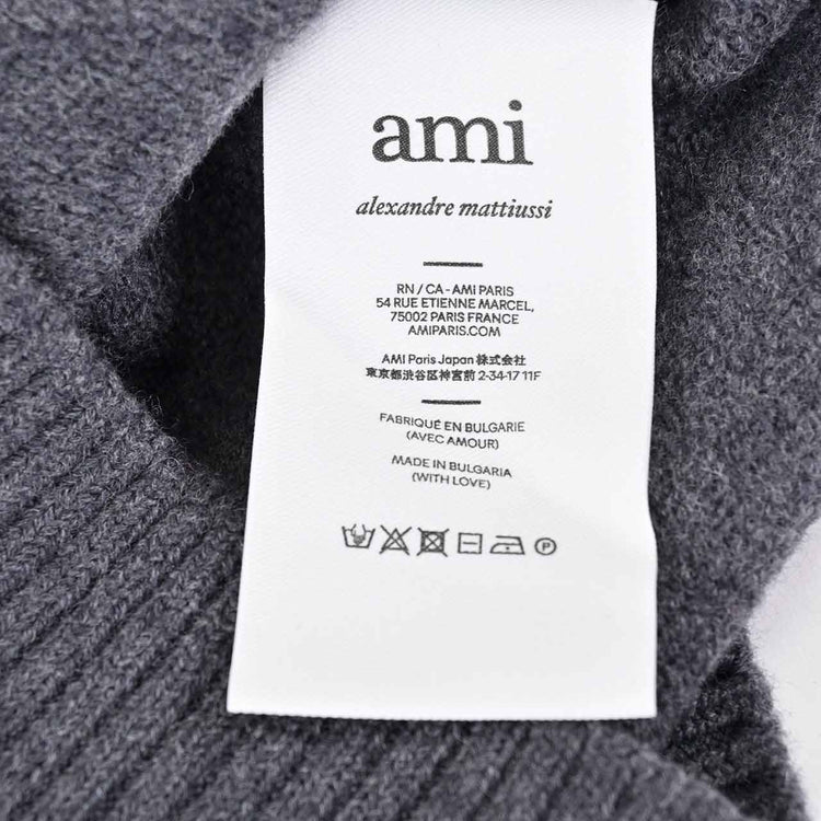 アミ AMI セーター UKS002.018 067 グレー 2024AW メンズ