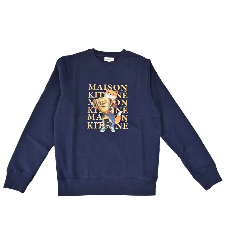 メゾン キツネ MAISON KITSUNE トレーナー LM00311KM0001 P480 ネイビー  メンズ