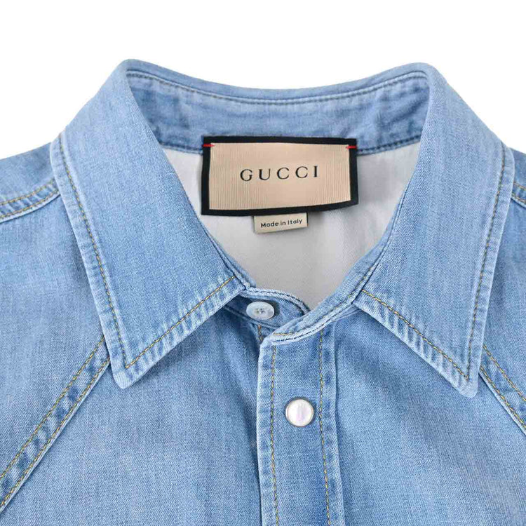 グッチ GUCCI 半袖シャツ 729938 XDCC2 4447 ブルー  メンズ