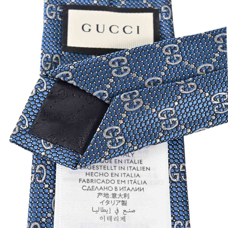 グッチ GUCCI ネクタイ 408865 4477 ブルー  メンズ