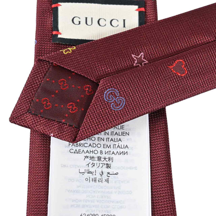 グッチ GUCCI ネクタイ 624090 6200 レッド  メンズ