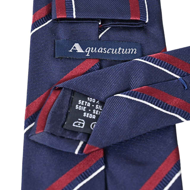 アクアスキュータム AQUASCUTUM ネクタイ 2A104 04 ネイビー  メンズ