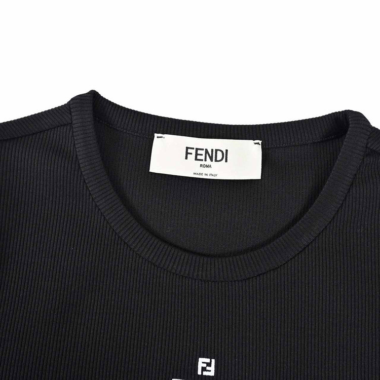 フェンディ FENDI Tシャツ ANQM FS8110 F0GME ブラック 2024AW レディース