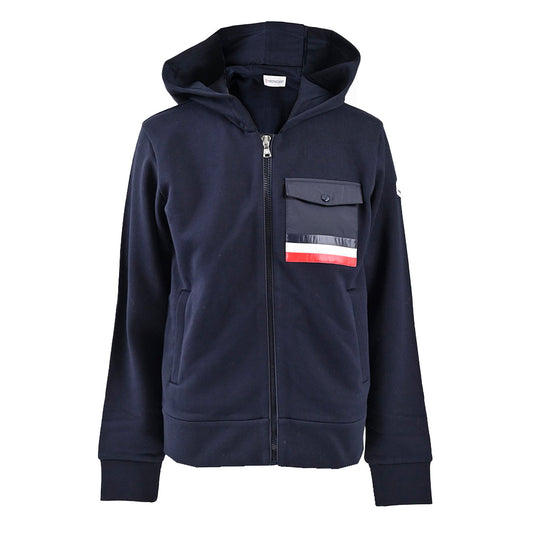 モンクレール MONCLER ジップアップパーカー 8G000 31 778 ネイビー 2024AW レディース 【ラスト1点 14Aサイズ】 【プライスダウン】