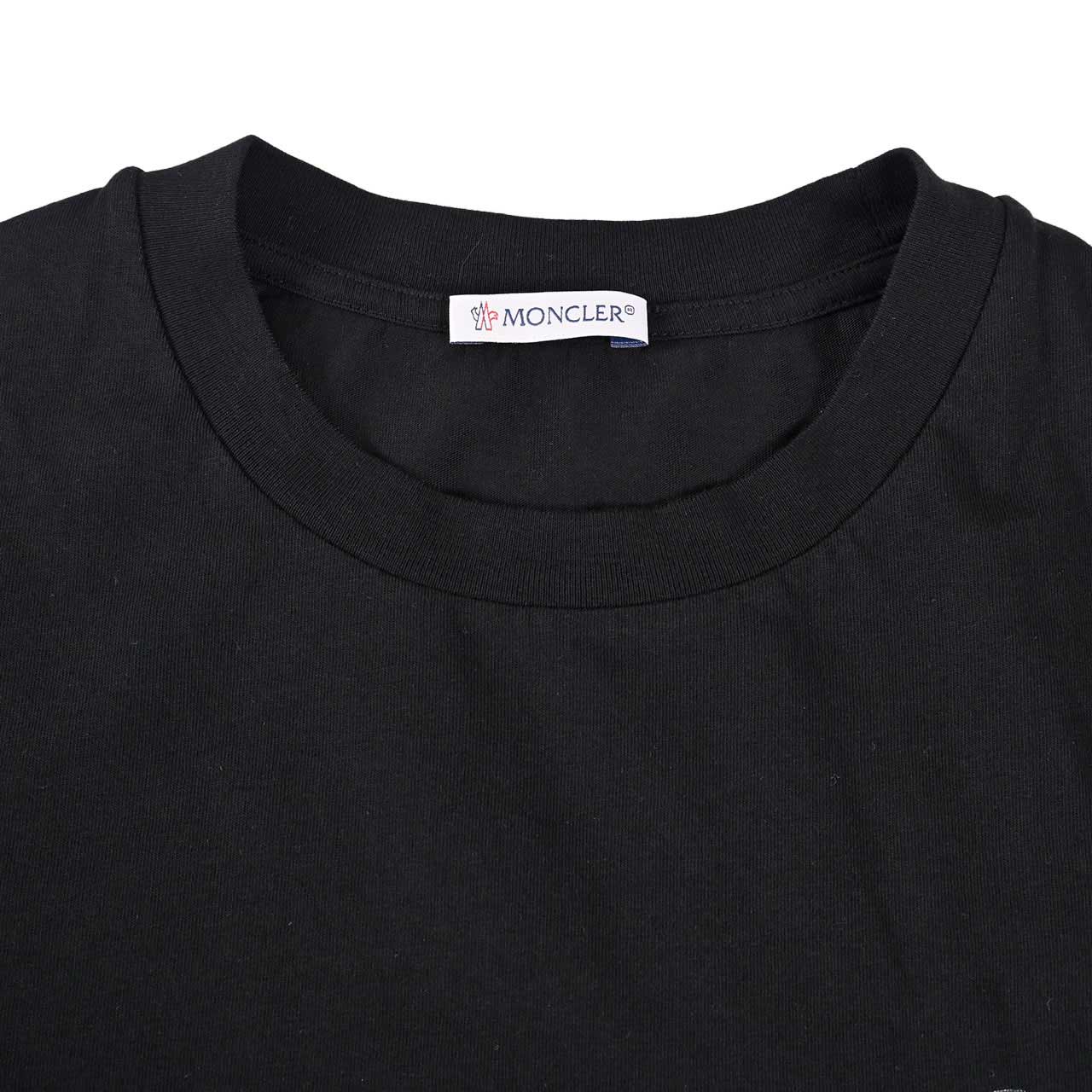 モンクレール MONCLER Tシャツ 800033　829H8 999 ブラック 年秋冬 メンズ