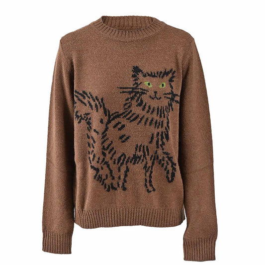 ウィークエンド マックスマーラ WEEKEND MAXMARA クルーネックセーター OMBROSA 53662426 001 ブラウン 2024AW レディース