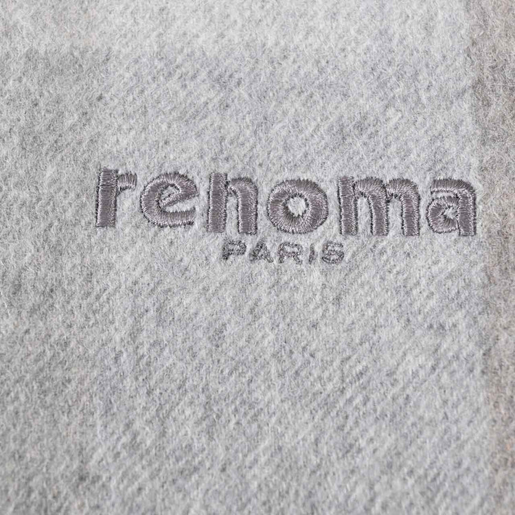 【61％OFF】 レノマ RENOMA カシミヤ マフラー R9913 CHECK CASHMERE 6 グレー メンズ レディース カシミヤ100％ クリスマス ギフト プレゼント