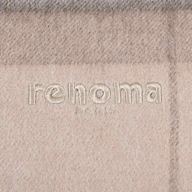 【59％OFF】 レノマ RENOMA カシミヤ マフラー R9919 CHECK CASHMERE R065 ベージュ メンズ レディース カシミヤ100％ クリスマス ギフト プレゼント