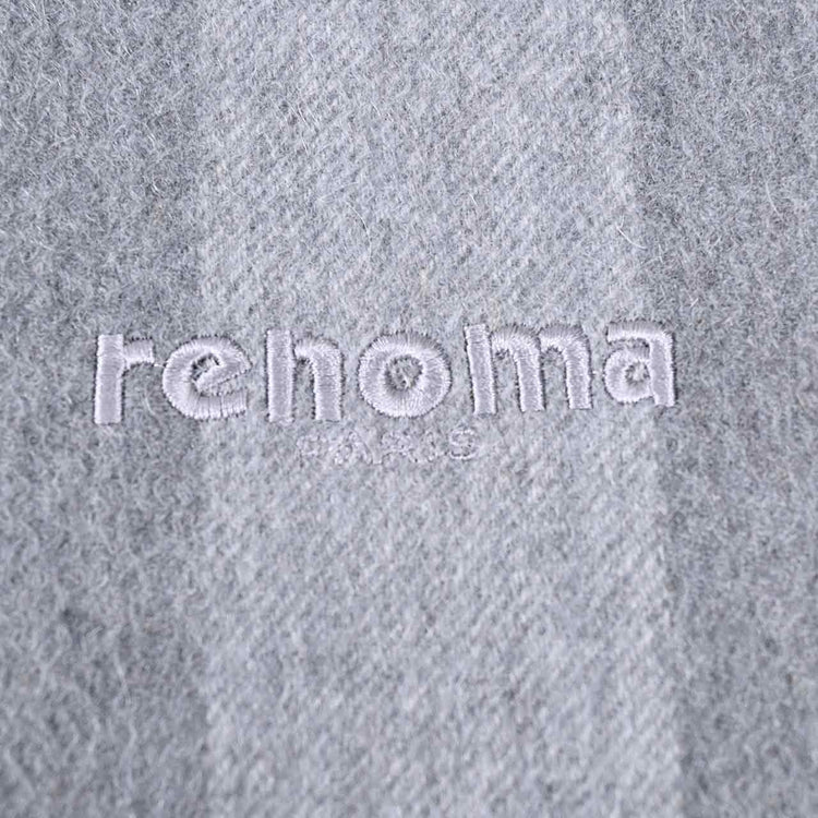 【59％OFF】 レノマ RENOMA カシミヤ マフラー R9919 CHECK CASHMERE R239 グレー メンズ レディース カシミヤ100％ クリスマス ギフト プレゼント