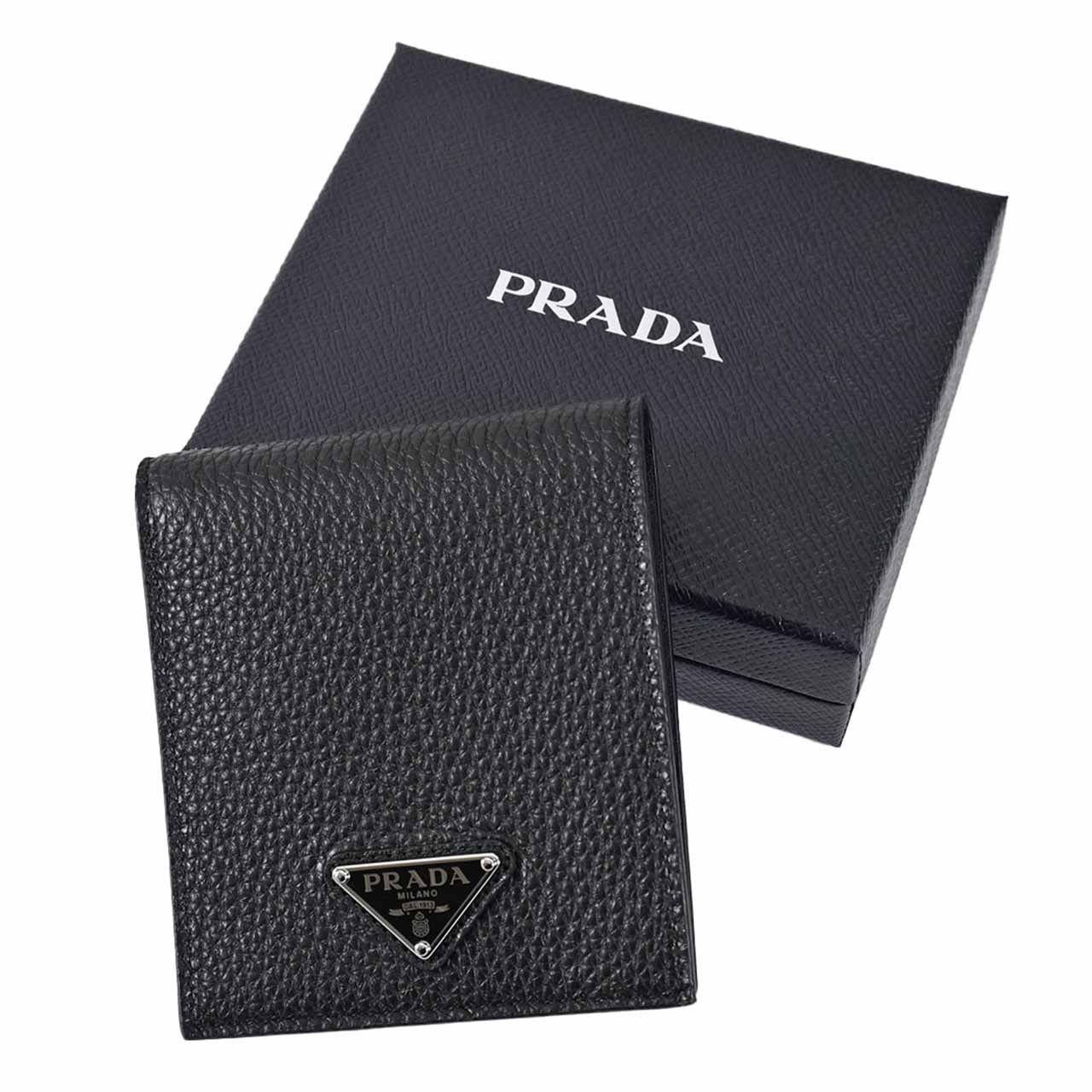 プラダ PRADA 折財布 2MO513 2E54 F0002 ブラック 2024SS メンズ レディース