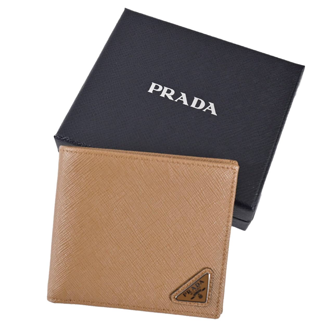 プラダ PRADA 折財布 2MO513 QHH F03OE ベージュ 2024SS メンズ レディース