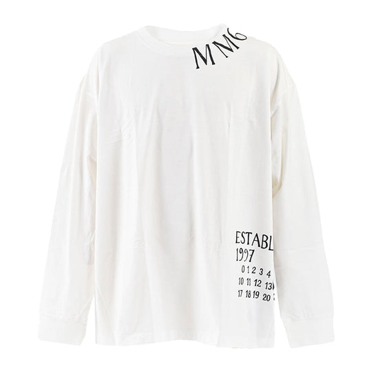 エムエムシックス メゾン マルジェラ MM6 Maison Margiela Tシャツ S24312 SH0GC0047 101 ホワイト  メンズ