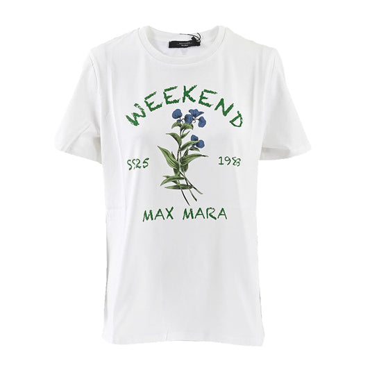 ウィークエンド マックスマーラ WEEKEND MAXMARA Tシャツ TEIERA 5971052600 005 ホワイト 2025SS 2025年春夏新作 レディース 【再入荷なし 在庫限り】