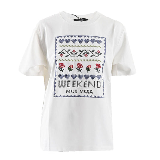 ウィークエンド マックスマーラ WEEKEND MAXMARA Tシャツ 5971041600 CABINA 001 ホワイト 2025SS レディース 【再入荷なし 在庫限り】