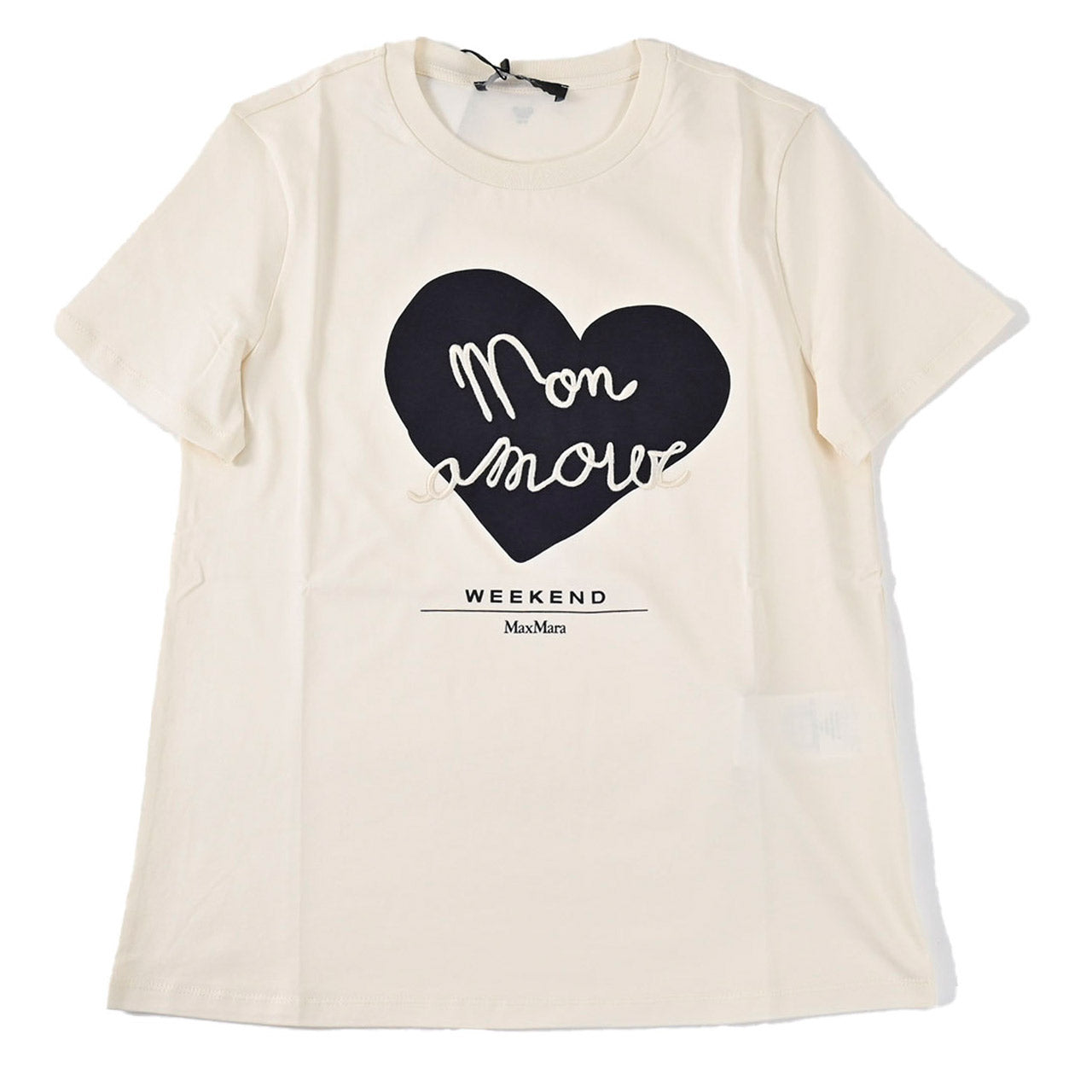 ウィークエンド マックスマーラ WEEKEND MAXMARA Tシャツ 5971051600 VELLO 005 クリーム 2025SS 2025年春夏新作 レディース 【再入荷なし 在庫限り】