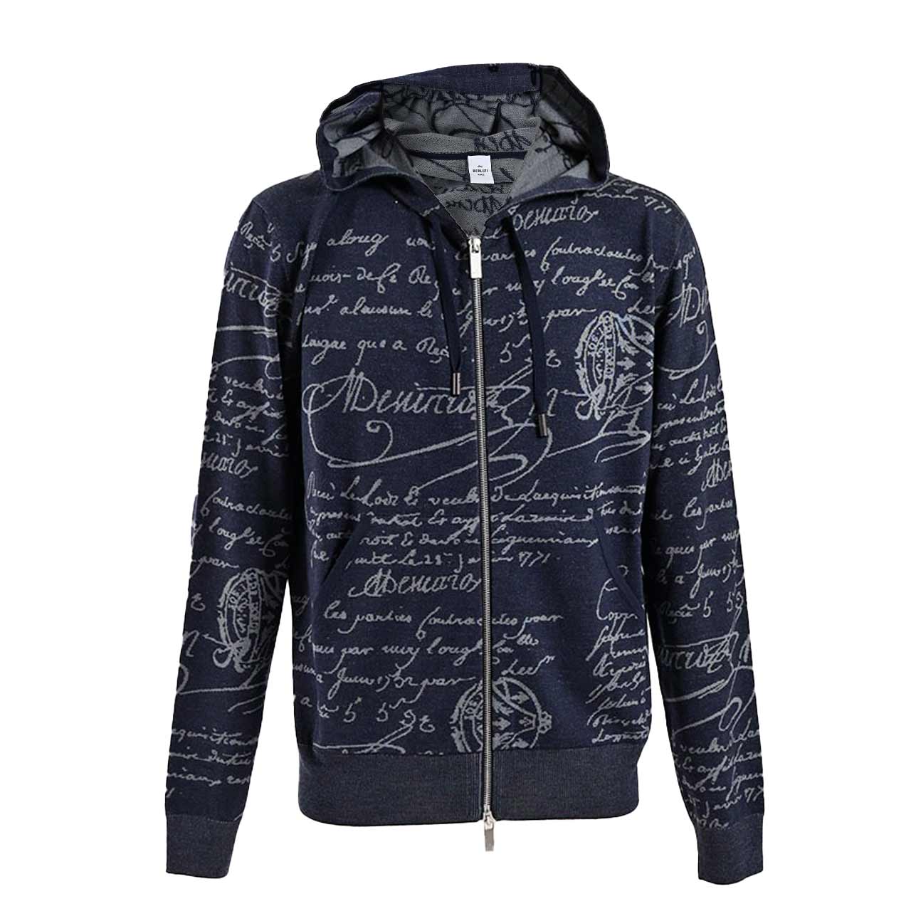 ベルルッティ BERLUTI ジップアップパーカー R28KZL01 001 28F ネイビー 2025年春夏 2025SS メンズ 【ラスト1点 ＸＸＬサイズ】 ギフト プレゼント