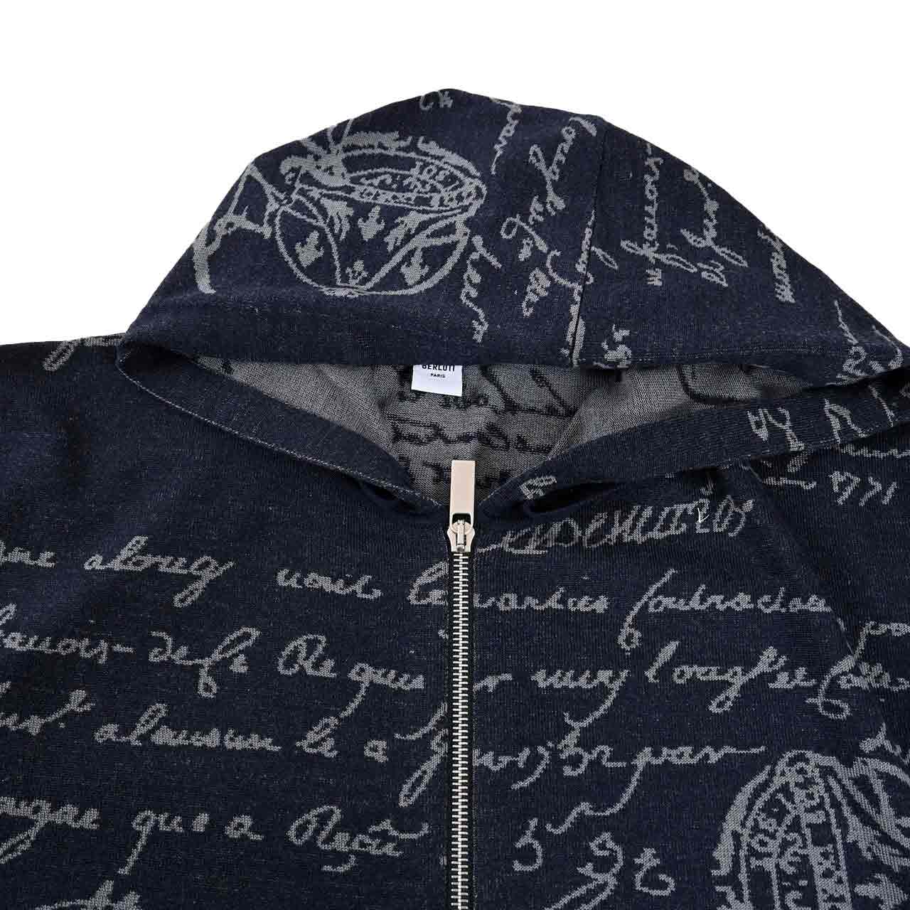 ベルルッティ BERLUTI ジップアップパーカー R28KZL01 001 28F ネイビー 2025年春夏 2025SS メンズ 【ラスト1点 ＸＸＬサイズ】 ギフト プレゼント