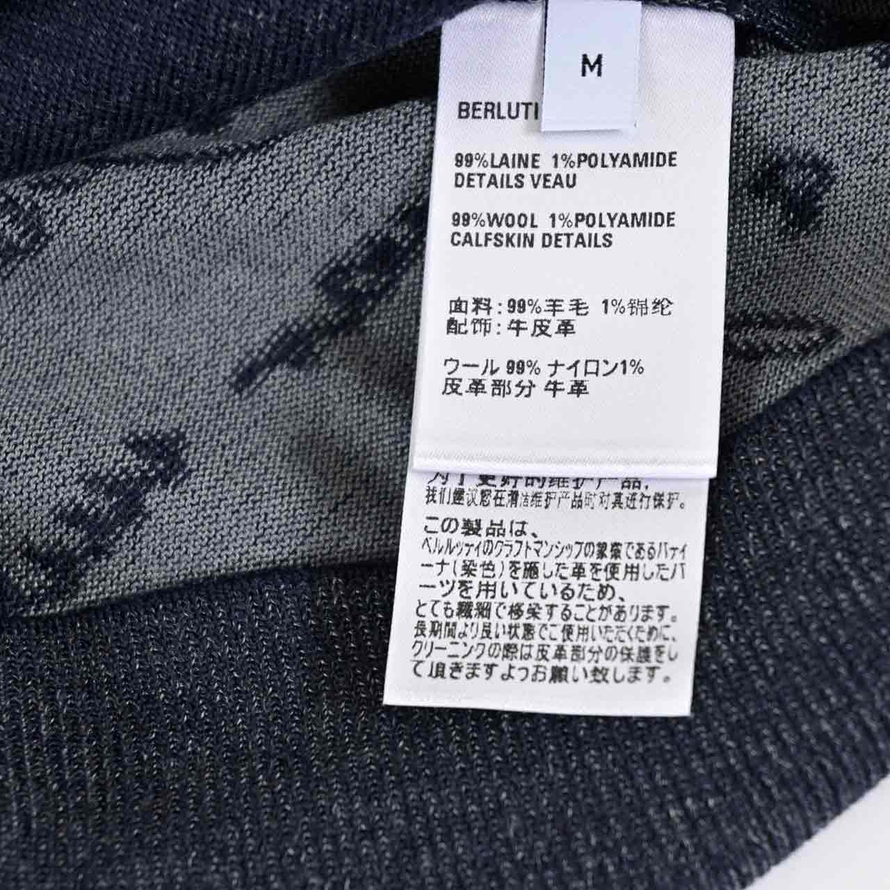 ベルルッティ BERLUTI ジップアップパーカー R28KZL01 001 28F ネイビー 2025年春夏 2025SS メンズ 【ラスト1点 ＸＸＬサイズ】 ギフト プレゼント