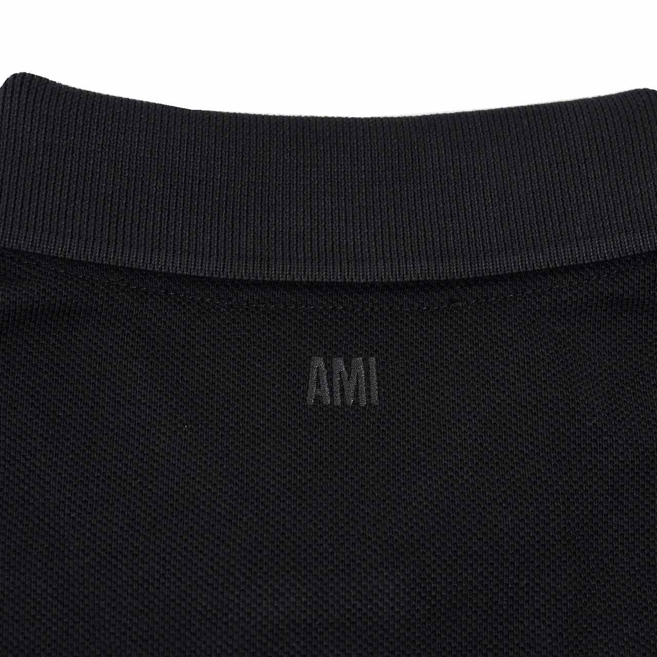 アミ AMI ポロシャツ BFUPL001.760 001 ブラック 2025SS メンズ