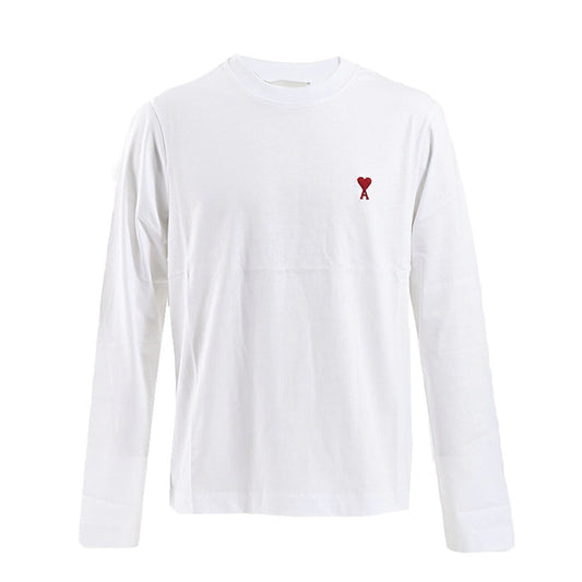 アミ AMI クルーネック長袖Ｔシャツ BFUTS235.724 100 ホワイト 2025SS メンズ
