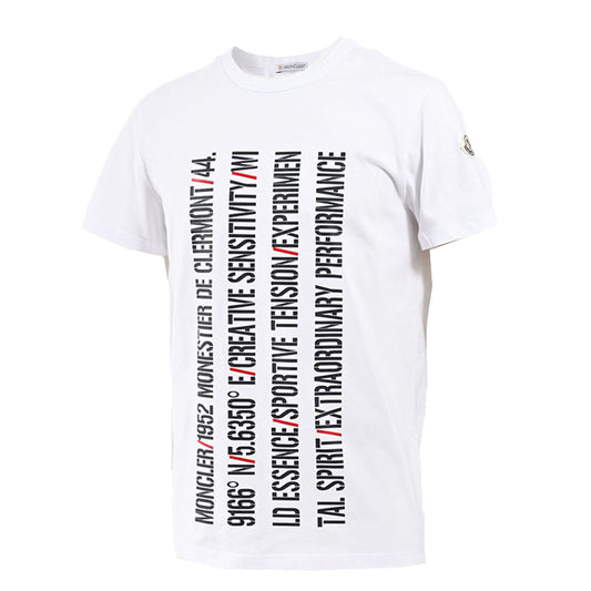 モンクレール MONCLER クルーネック半袖Ｔシャツ 8C00154 829H8 001 ホワイト メンズ 【ラスト1点 Sサイズ】