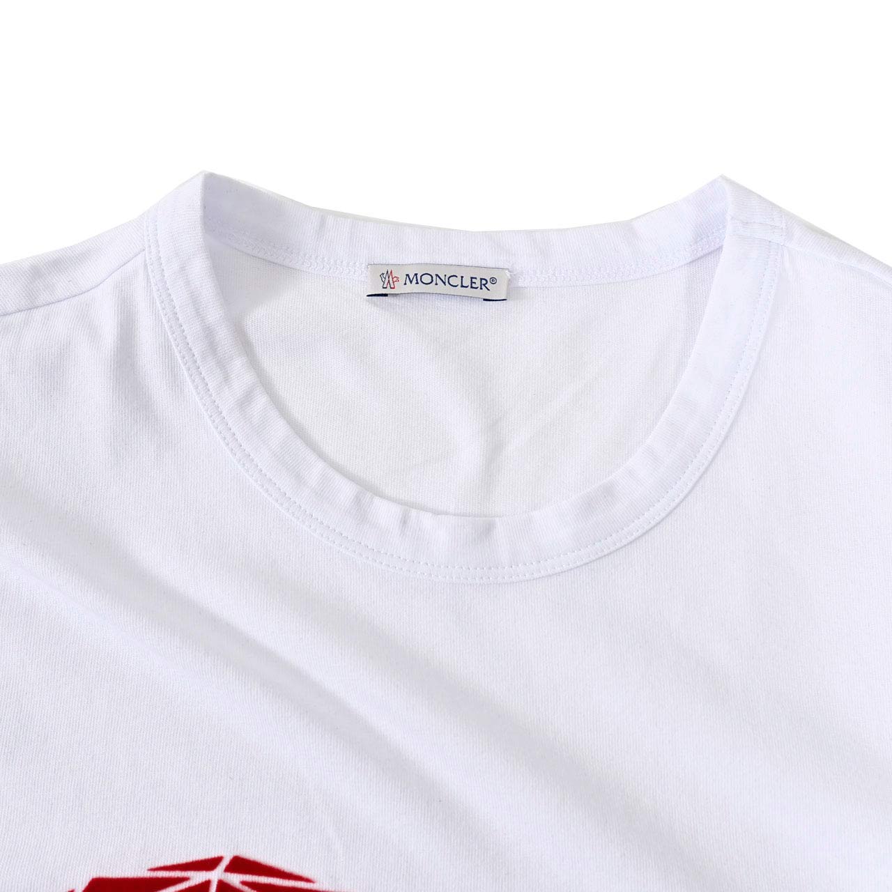 モンクレール MONCLER クルーネック半袖Ｔシャツ 8C01140 8390Y 001 ホワイト メンズ 【ラスト1点 Ｌサイズ】