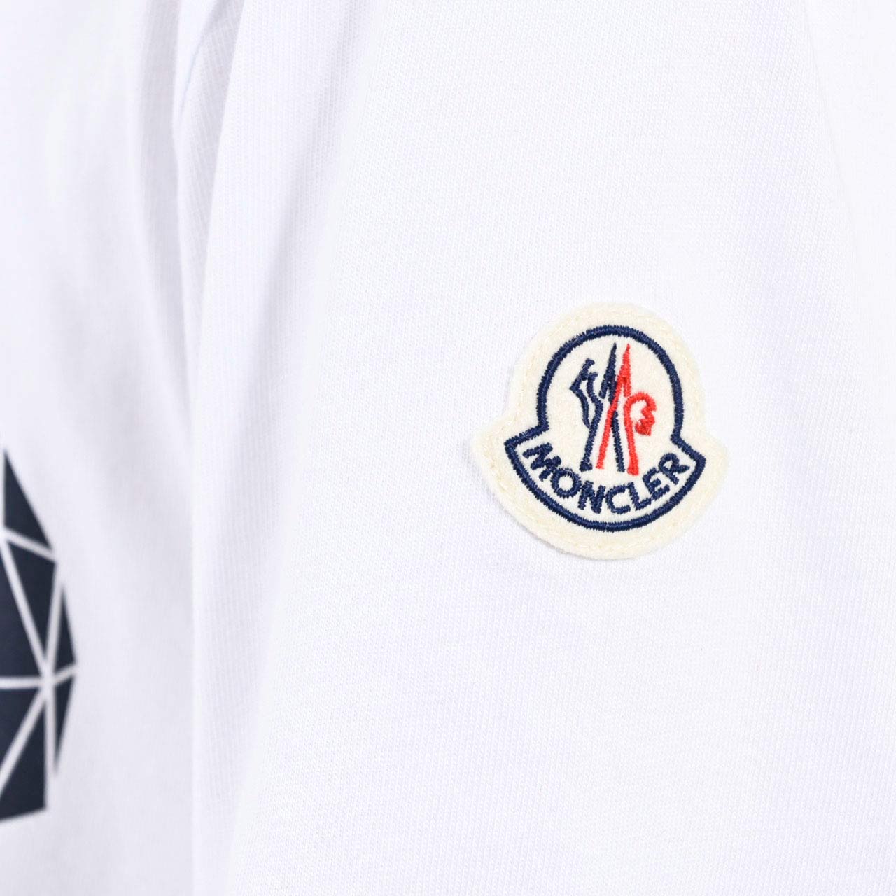 モンクレール MONCLER クルーネック半袖Ｔシャツ 8C01140 8390Y 001 ホワイト メンズ 【ラスト1点 Ｌサイズ】