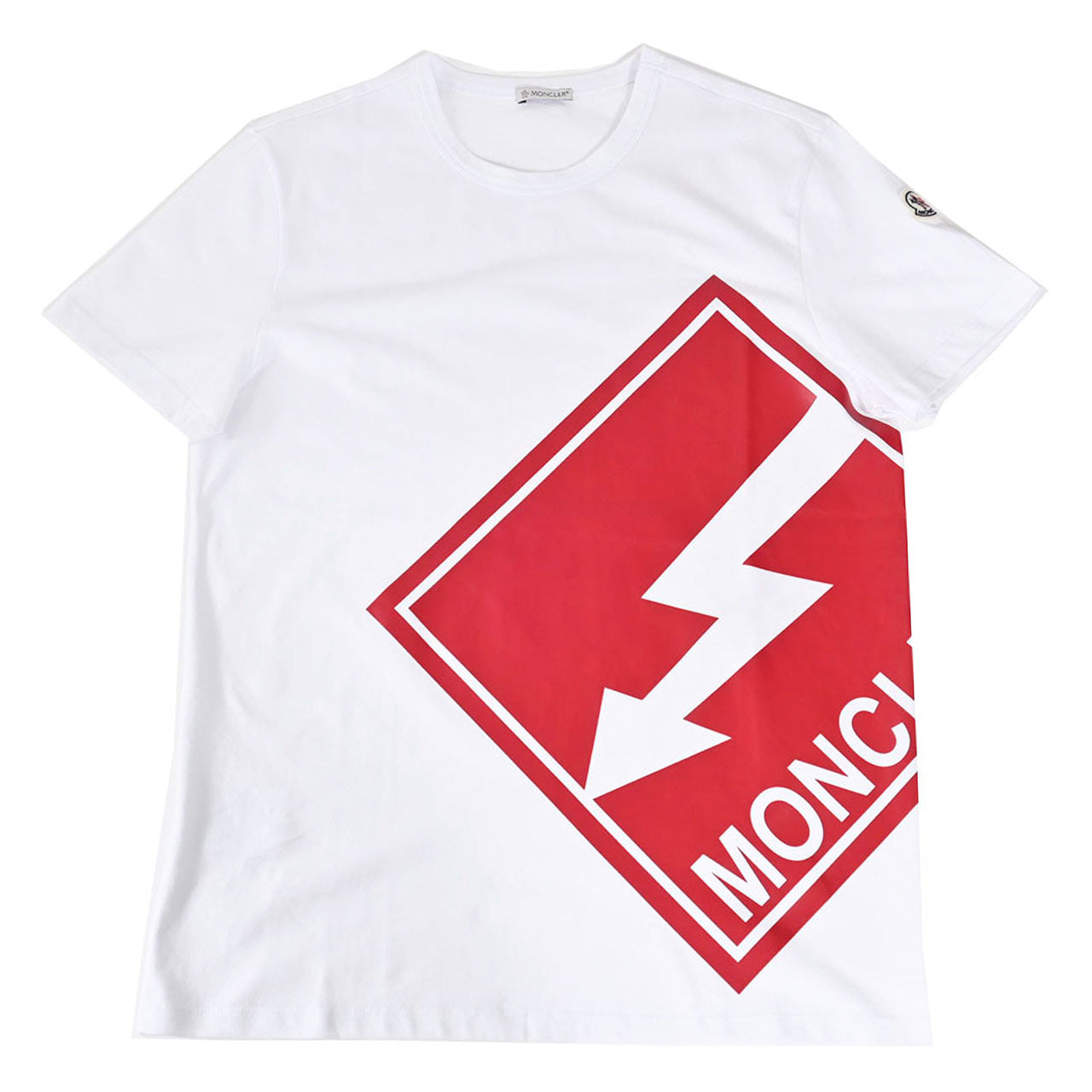 モンクレール MONCLER クルーネック半袖Ｔシャツ 8C01108 8390Y 001 ホワイト メンズ 【ラスト1点 Mサイズ】