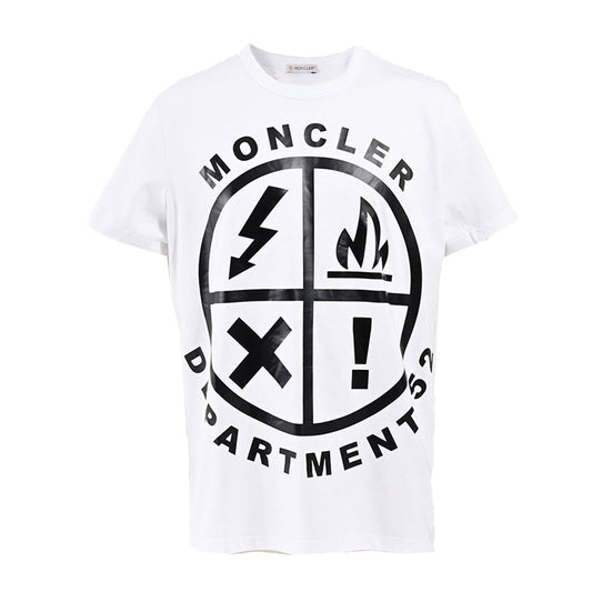 モンクレール MONCLER クルーネック半袖Ｔシャツ 8C00144 829H8 001 ホワイト メンズ 【ラスト1点 Ｌサイズ】