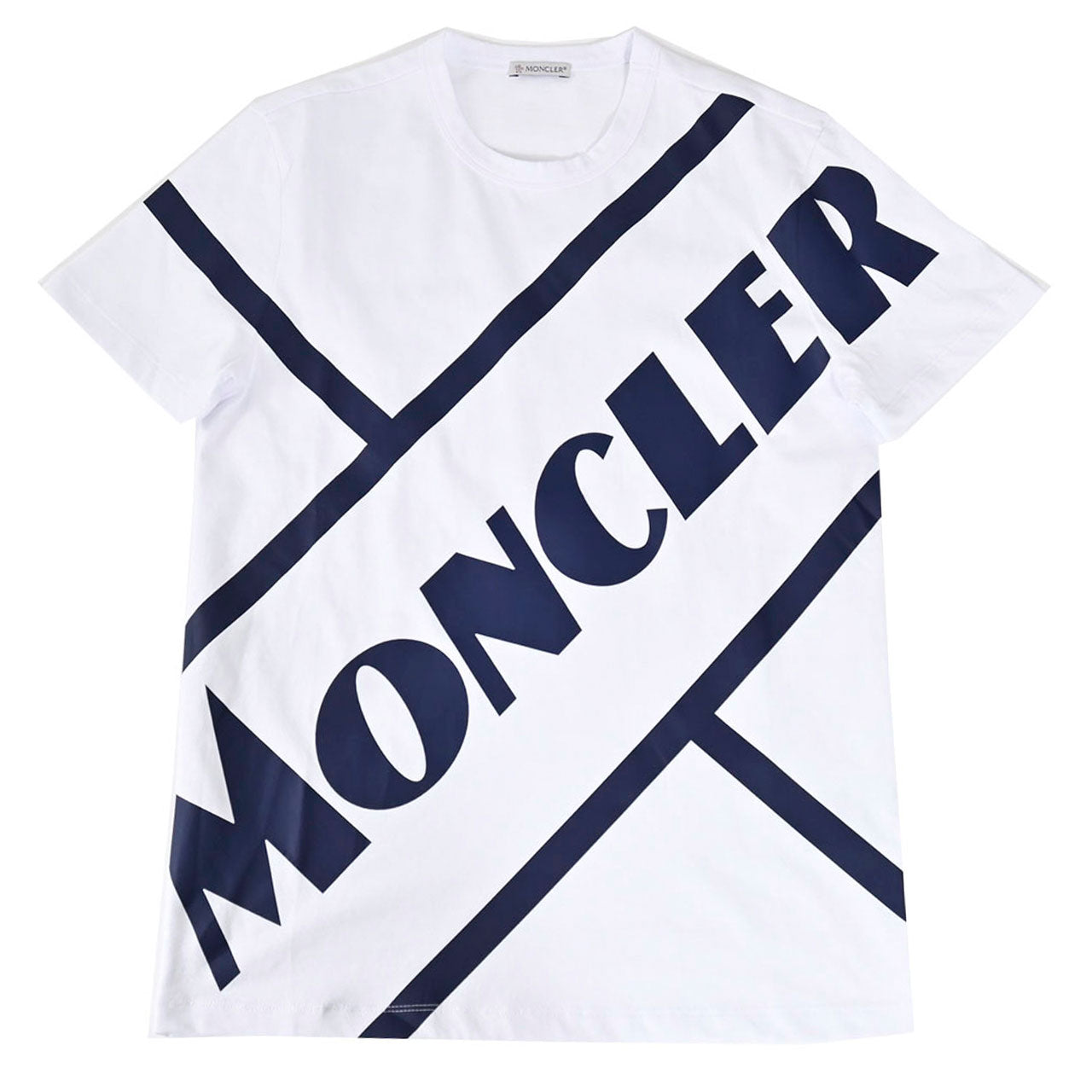 モンクレール MONCLER クルーネック半袖Ｔシャツ 8C00148 829H8 001 ホワイト レディース 【ラスト1点 Sサイズ】