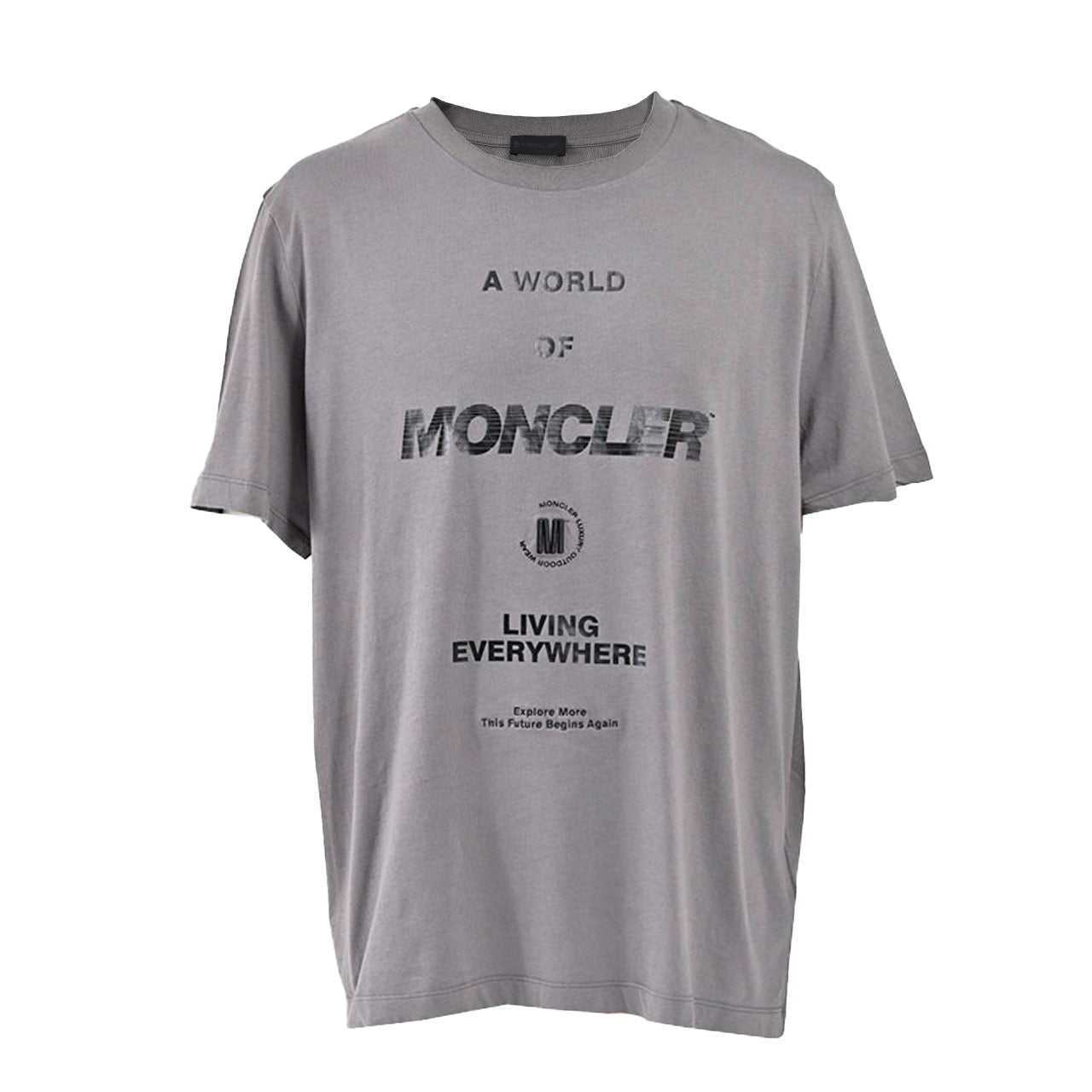 モンクレール MONCLER クルーネック半袖Ｔシャツ 8C00152 829H8 984 グレー メンズ 【ラスト1点 Ｌサイズ】
