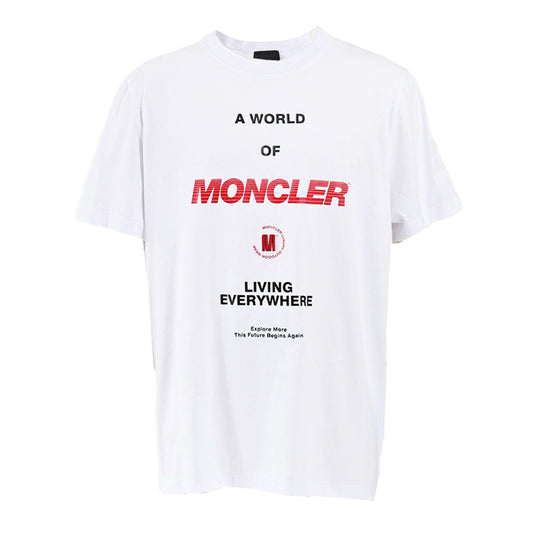 モンクレール MONCLER クルーネック半袖Ｔシャツ 8C00152 829H8 001 ホワイト メンズ 【ラスト1点 Ｌサイズ】
