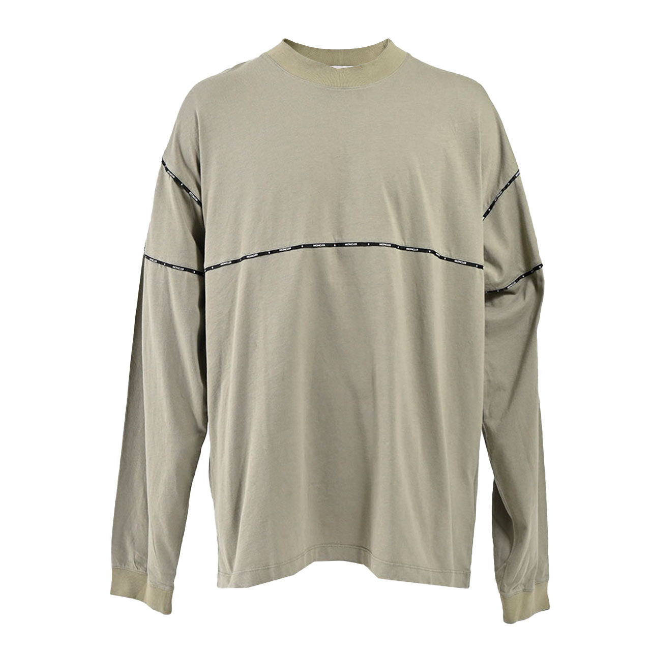 モンクレール MONCLER クルーネック長袖Ｔシャツ 8C01128 8390Y 880 グリーン メンズ 【ラスト1点 Ｌサイズ】