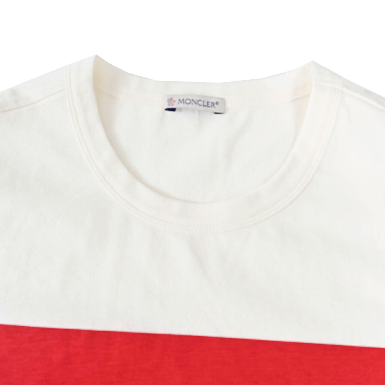 モンクレール MONCLER クルーネック半袖Ｔシャツ 8C0017 8390T 001 ホワイト メンズ 【ラスト1点 Ｌサイズ】