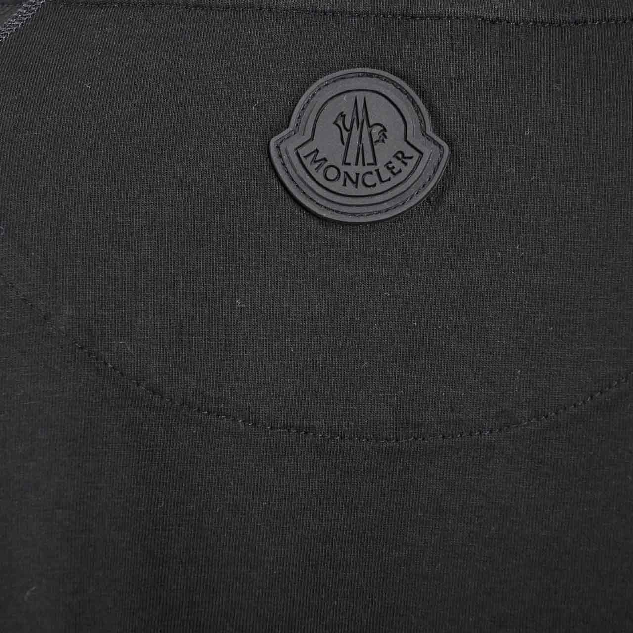 モンクレール MONCLER クルーネック半袖Ｔシャツ 8C01112 8390Y 999 ブラック メンズ 【ラスト1点 Ｌサイズ】