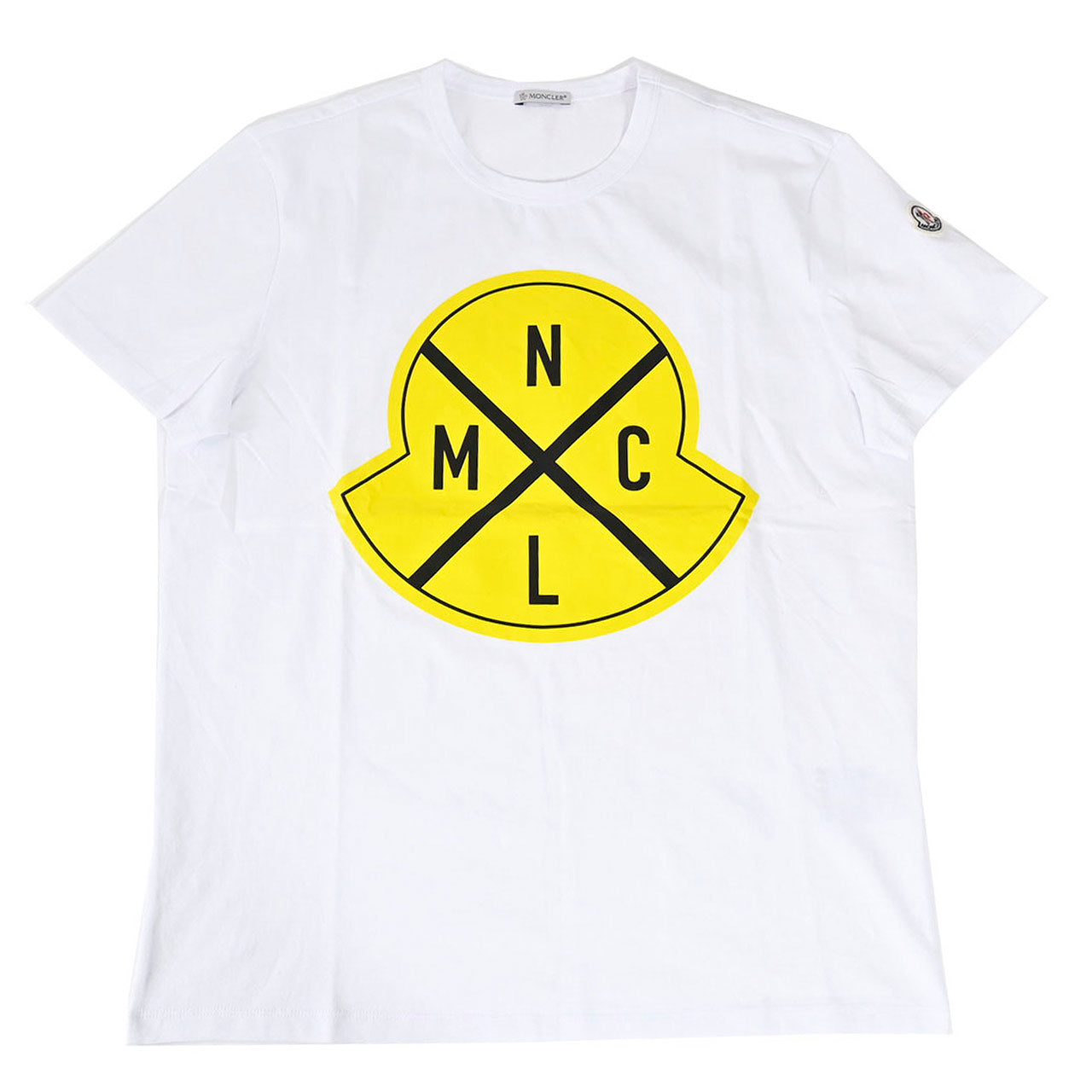 モンクレール MONCLER クルーネック半袖Ｔシャツ 8C73620 8390T 001 ホワイト メンズ 【ラスト1点 Ｌサイズ】 ギフト プレゼント