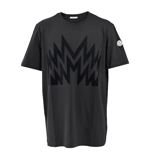 モンクレール MONCLER クルーネック半袖Ｔシャツ 8C00006 8390T 999 ブラック メンズ 【ラスト1点 XLサイズ】