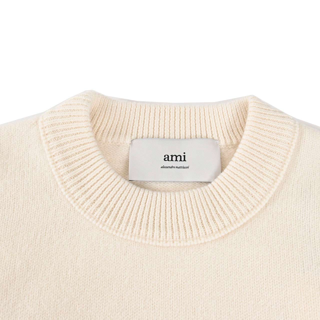 アミ AMI クルーネックセーター UKS838.018 154 ホワイト 2025AW