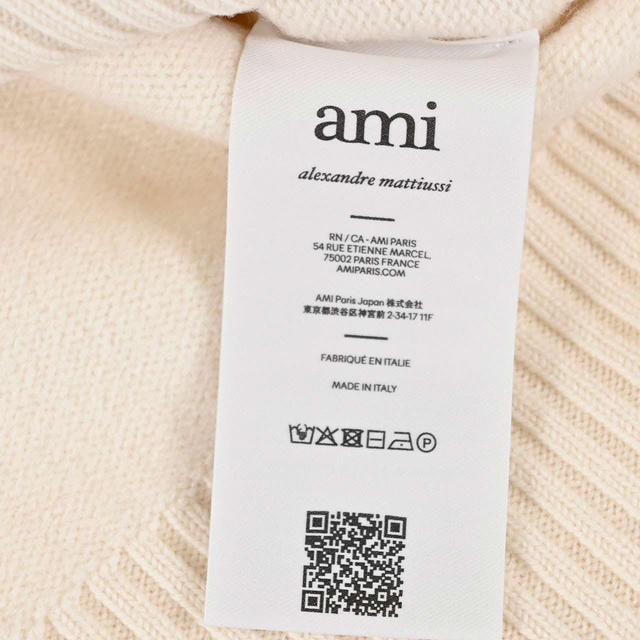 アミ AMI クルーネックセーター UKS838.018 154 ホワイト 2025AW