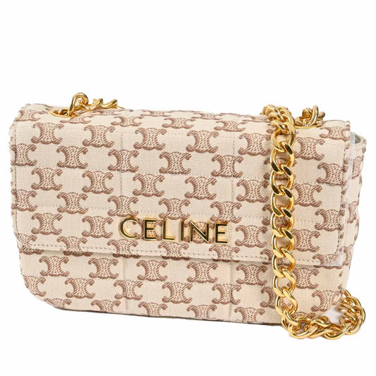 セリーヌ CELINE ショルダーバッグ マトラッセ モノグラム 11127 2EZ9 01BC 01BC ベージュ レディース