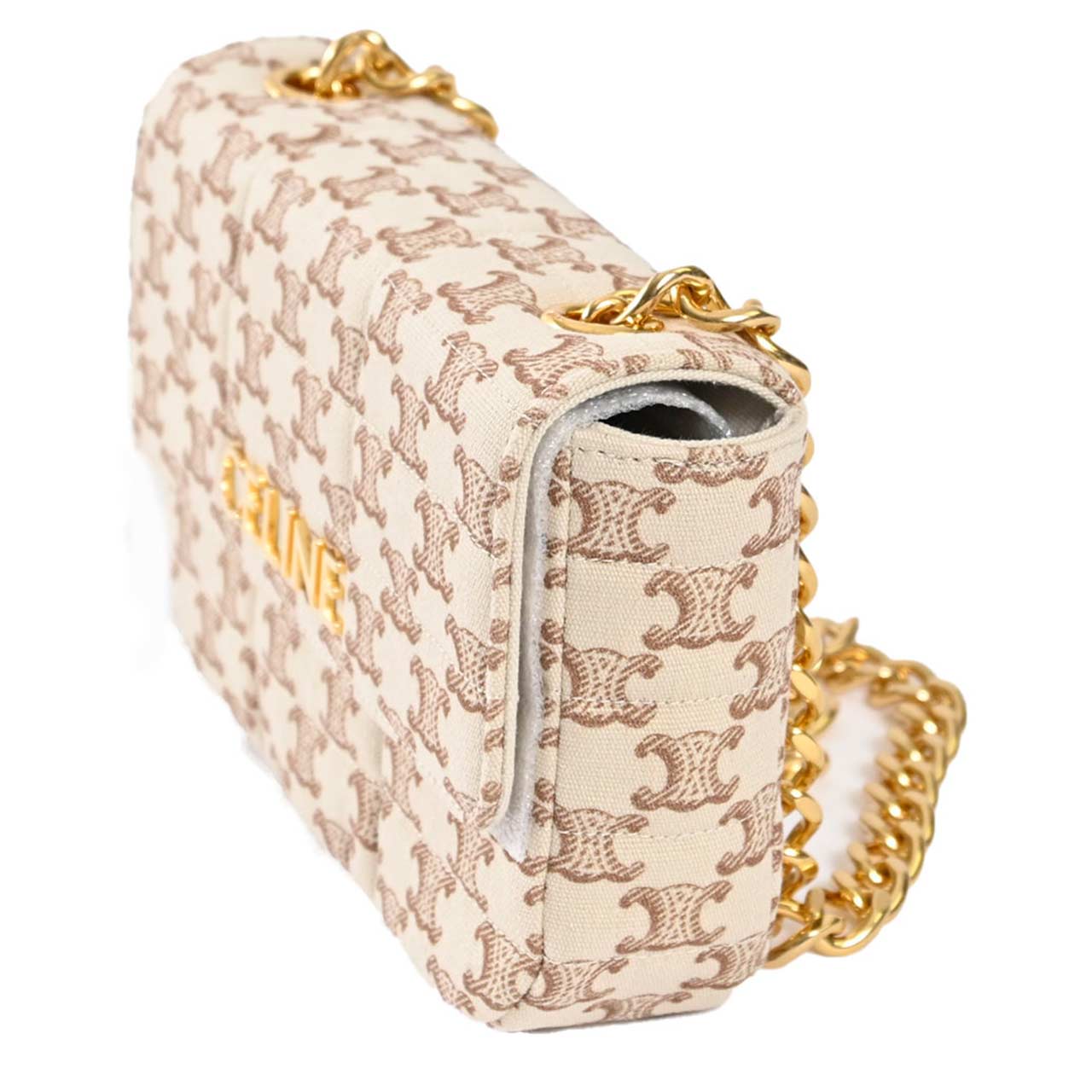 セリーヌ CELINE ショルダーバッグ マトラッセ モノグラム 11127 2EZ9 01BC 01BC ベージュ レディース