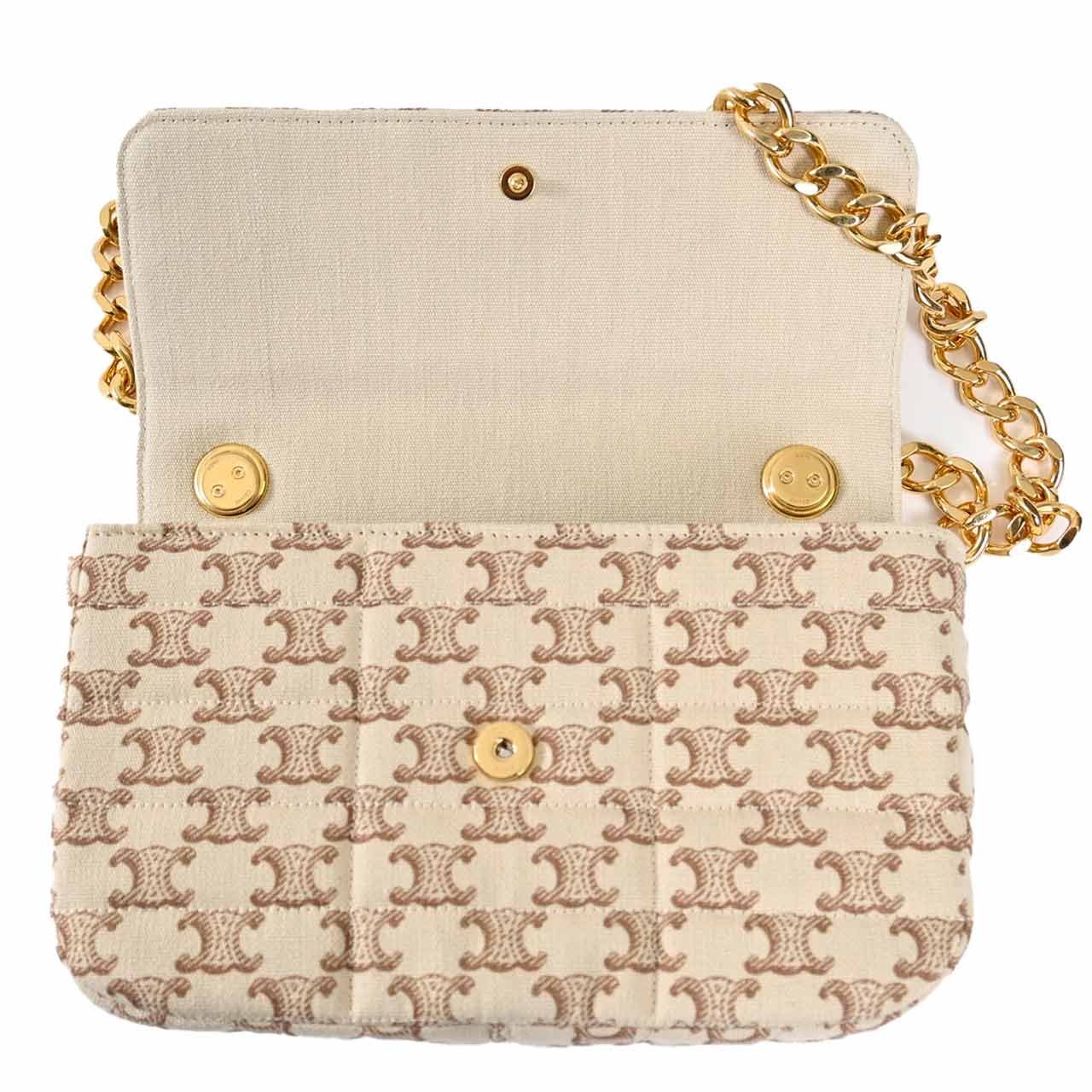 セリーヌ CELINE ショルダーバッグ マトラッセ モノグラム 11127 2EZ9 01BC 01BC ベージュ レディース