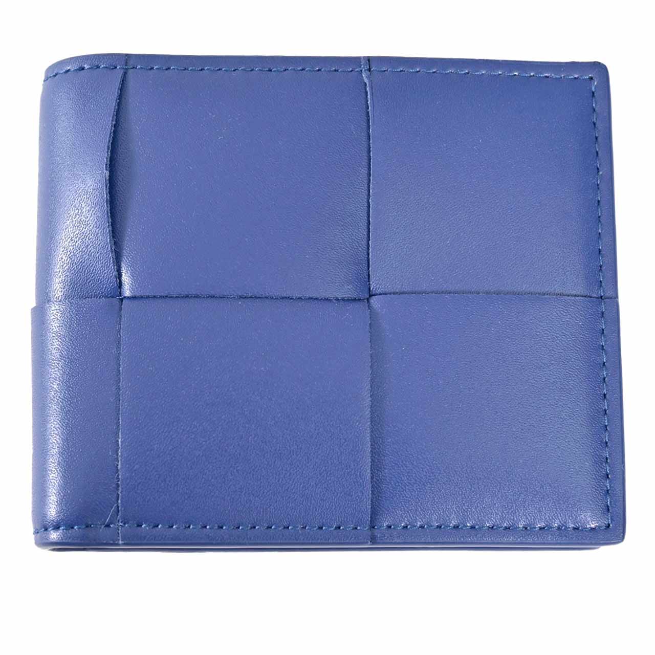 ボッテガ ヴェネタ BOTTEGA VENETA 折財布 743004 VBWD2 4102 ブルー メンズ