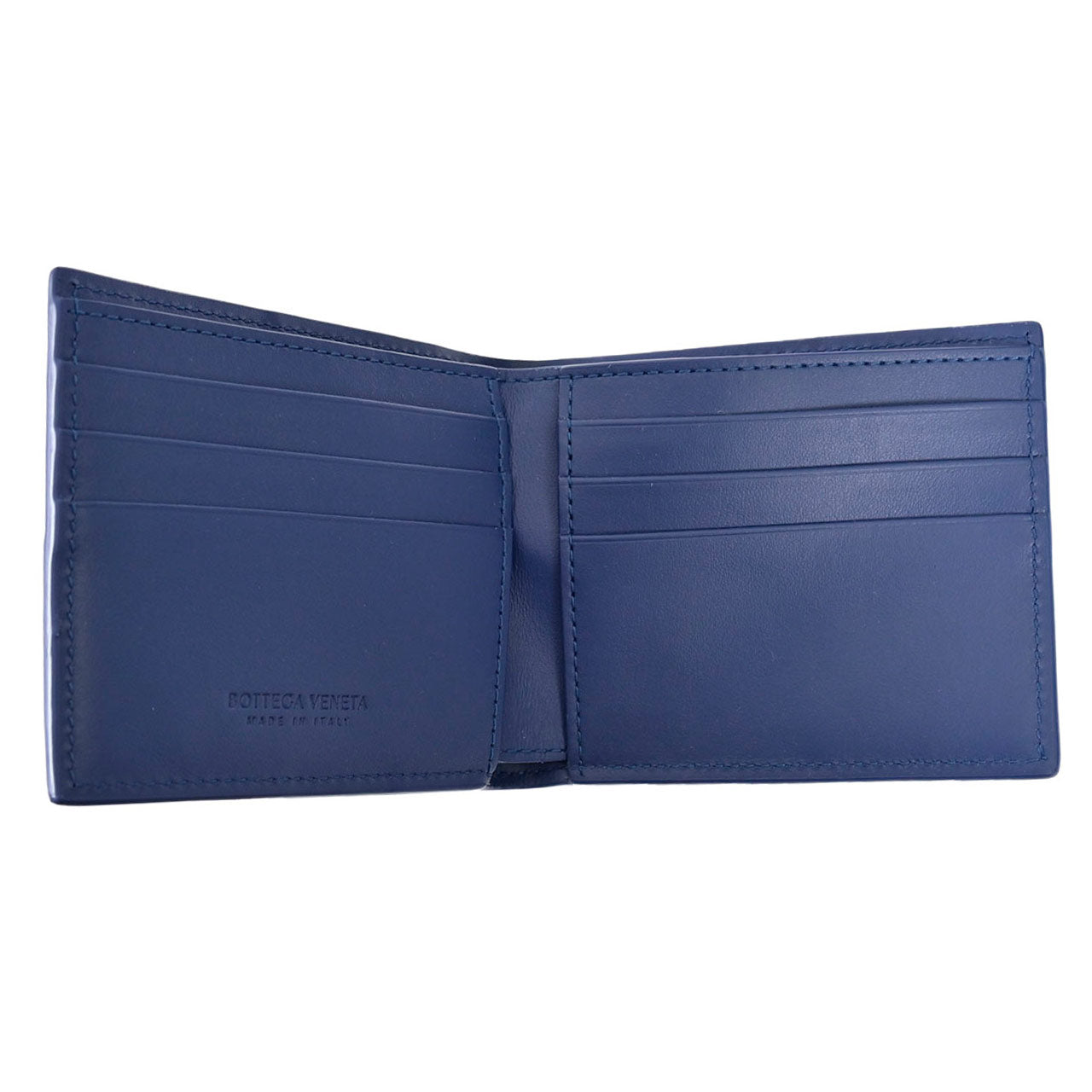 ボッテガ ヴェネタ BOTTEGA VENETA 折財布 743004 VBWD2 4102 ブルー メンズ