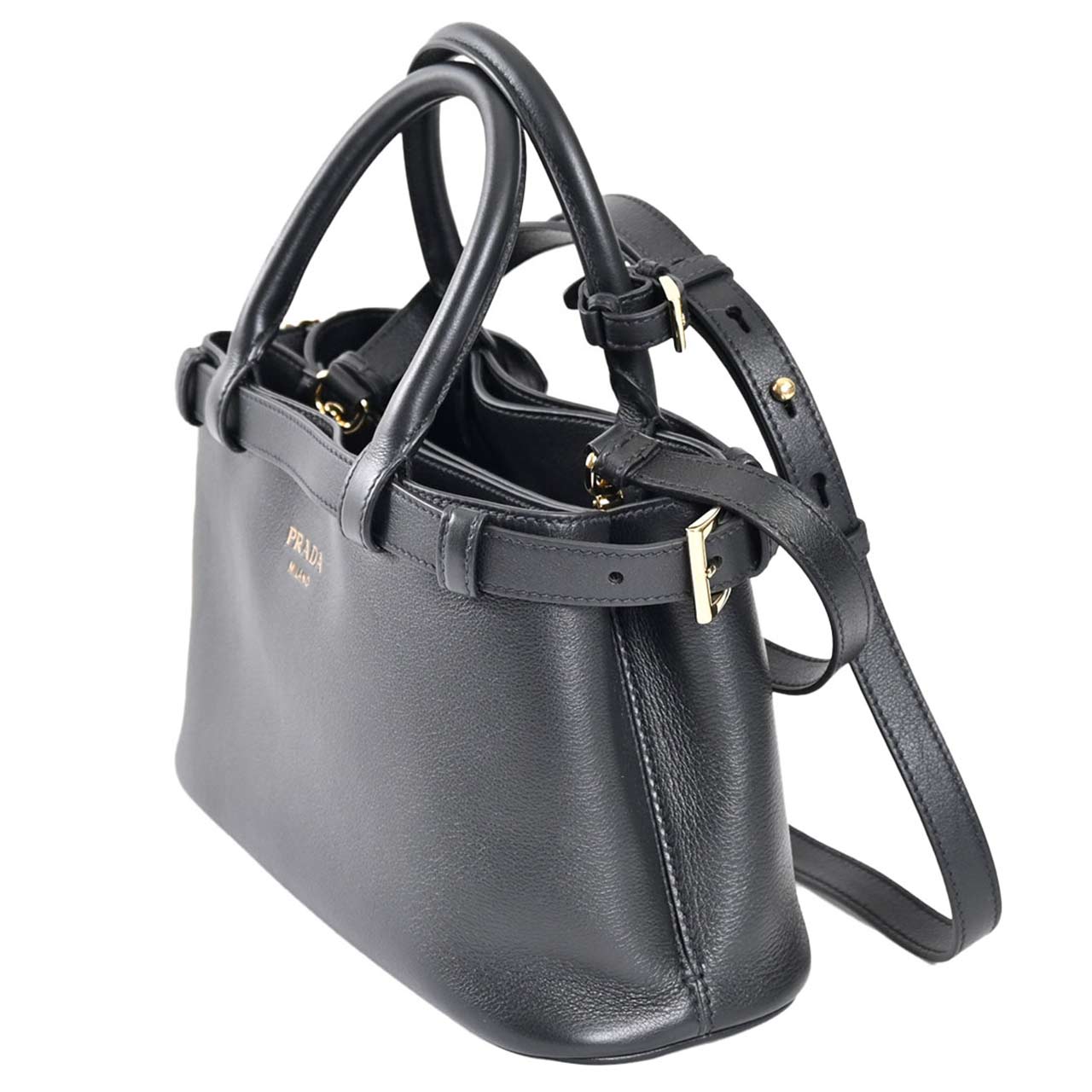 プラダ PRADA ショルダーバッグ 1BA418 2CYS F0002 ブラック レディース